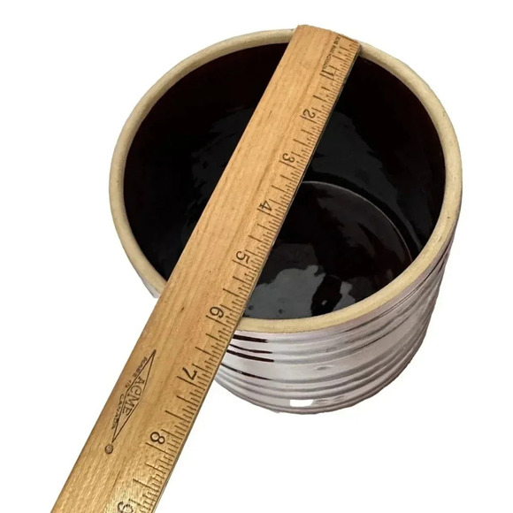 Cookie Jar Marcrest Brown Ceramic Vintage 10 inch Daisy Dot Pattern Vintage MCM - Picture 12 of 13